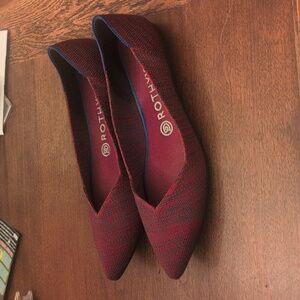 Rothy's Burgundy and Navy Flats